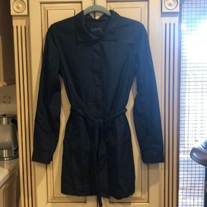 Navy blue jame Perse lightweight trench